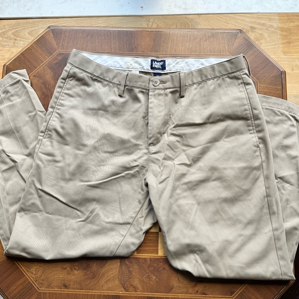 Men’s Lands End Khaki Pant - Size 35x28